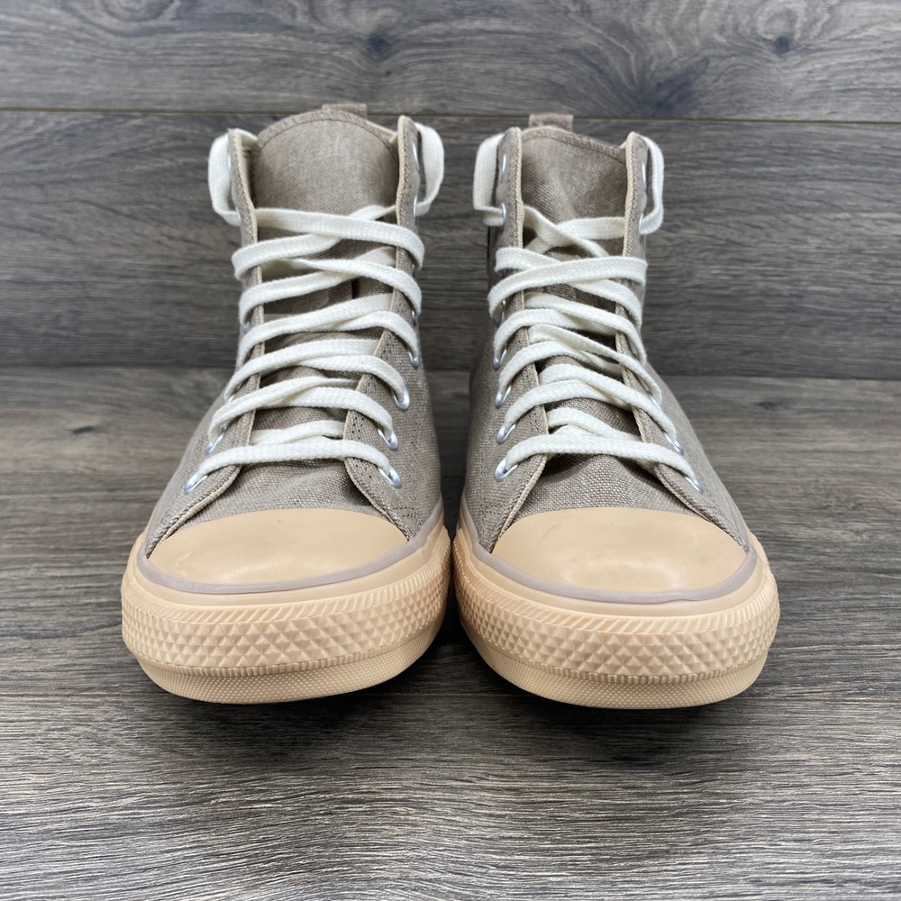 Converse Chuck Taylor All Star High Top Khaki Brown Twill Sneakers Mens 9.5 - Picture 8 of 12